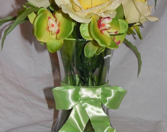 Yellow Spring Flower Vase