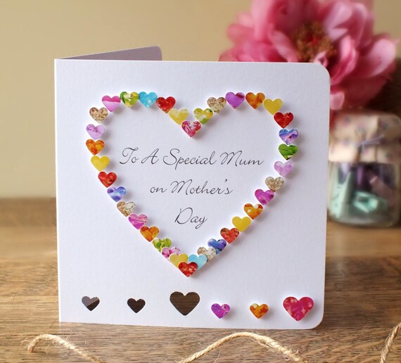 Handmade 3D Mother's Day Card Personalised Personalized