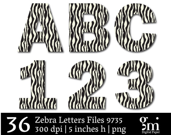 Zebra Letters Zebra Alphabet Animal Letters Alphabet