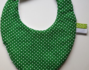 Green "confetti" lemon 0-6 months baby bandana bib