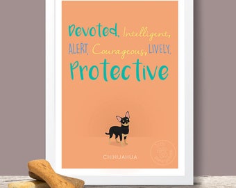 Chihuahua Breed Traits Print - Great Gift for Chihuahua Lovers