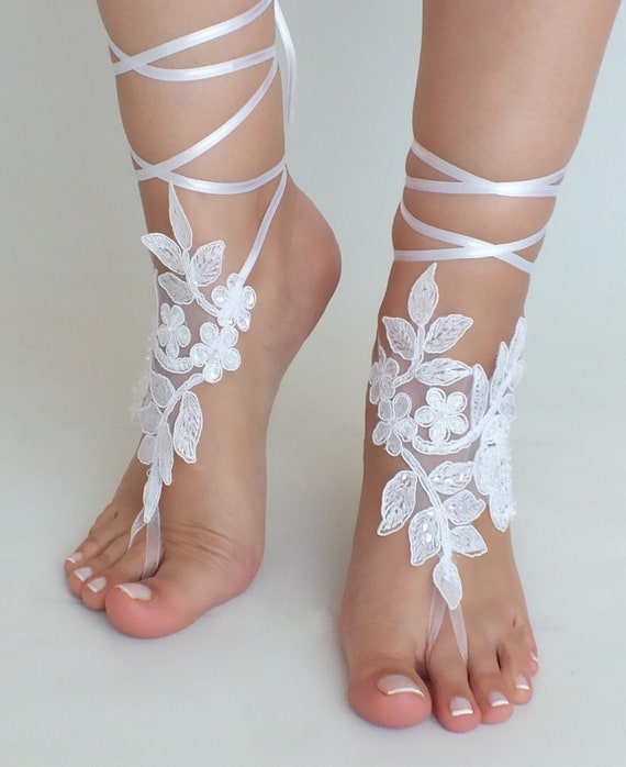 Bridesmaid Wedding Beach Sandals Wedding Lace Wedding Sandals
