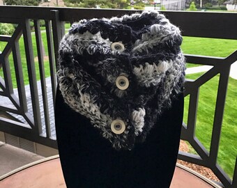 Rustic Two-Tone Infinity Scarf
