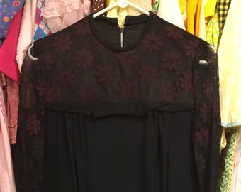 1960s Maternity Dress Women's Small