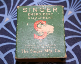 Singer Embroidery Attachment Extremely Rare Original Box #26538 Single Thread