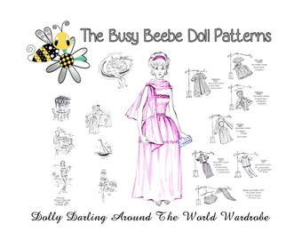 Dolly Darling Around The World Pattern Set For Vintage Barbie
