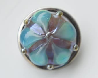 Collectable Artisan Handmade Lampwork Glass Snap Charm - Interchangeable Jewellery - Snap, Popper, Chunk, Button