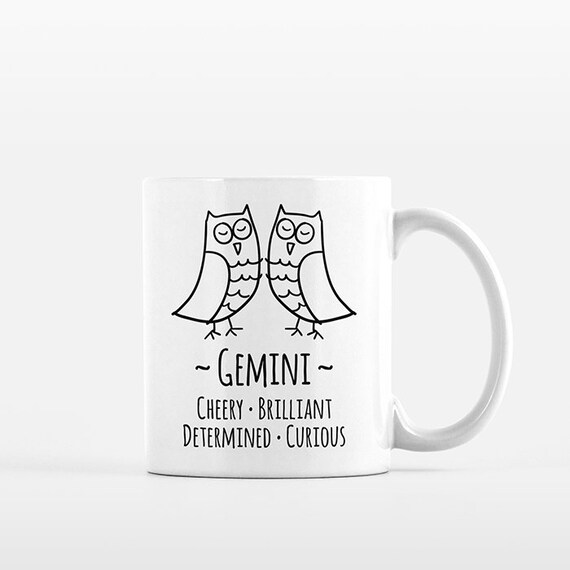 Gemini Mug Gemini Gift for Him Gemini Zodiac Gift for Her Zodiac Mug Zodiac Sign Gift Horoscope Gift Astrology Gift Gemini Coffee Mug
