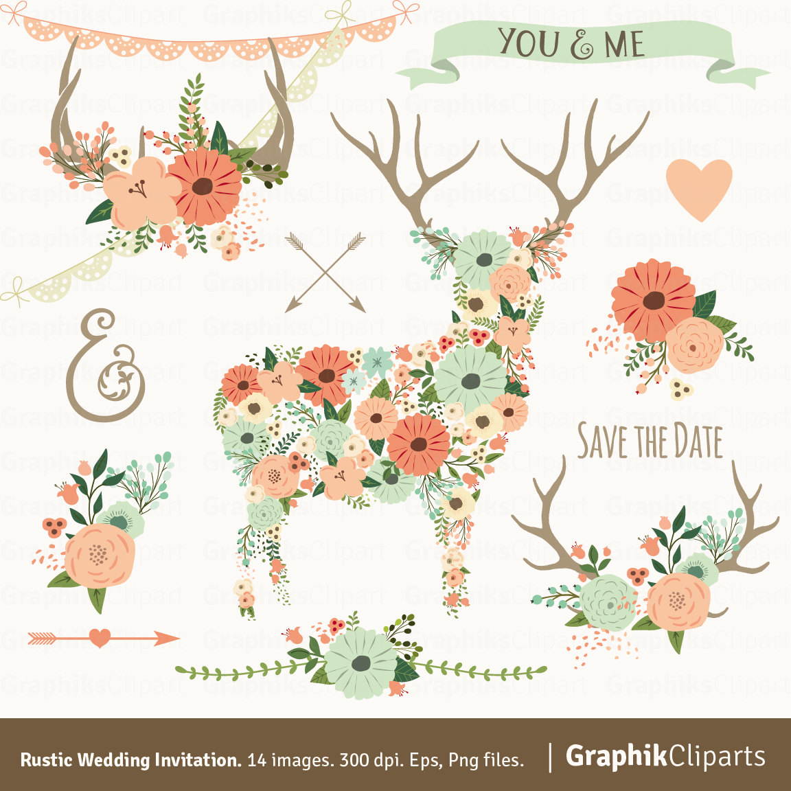 Rustic Wedding Invitation RUSTIC WEDDING CLIPART Rustic Wedding Invitation RUSTIC WEDDING CLIPART