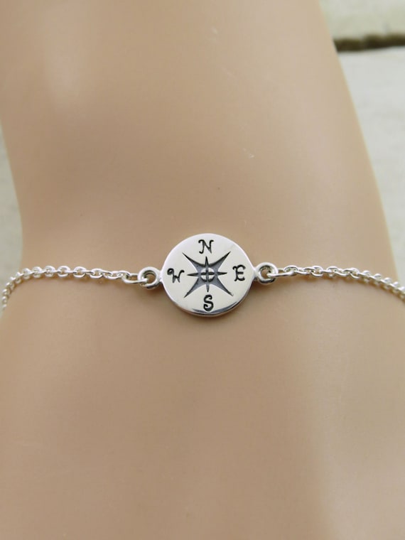 Compass bracelet Sterling Silver compass bracelet travel