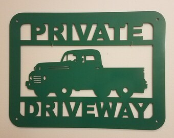 Private Drive Metal Sign