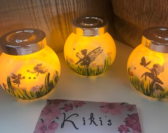 Handpainted Worry Fairy jar