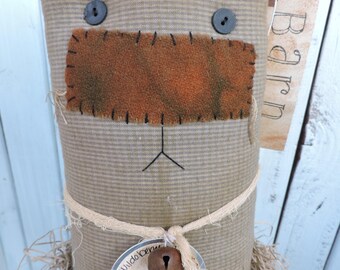Barn Cat Doll Primitive in a Milk Bucket Country Barn