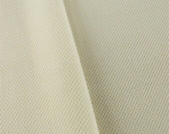 Ivory Textured Waffle Pique, Fabric By The Yard