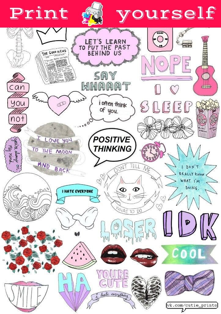 set 117 mockup printable tumblr stickers stickers set of