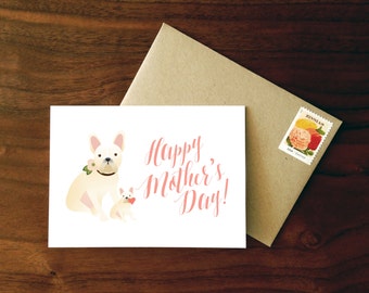 Custom French Bulldog Mother's Day Card