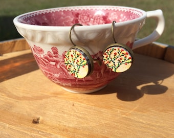 Little Red Riding Flowers:French Lever Earrings