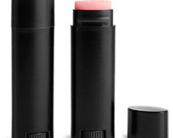 50 Black Oval Lip Balm Tube 0.15oz/4.2g | SET of 50