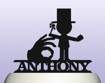 Personalised Acrylic Magician Cake Topper