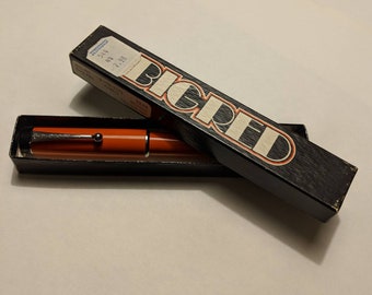 Vintage Parker Pen, Big Red, Refillable Ballpoint Pen, 1970s, in Original Box, Smooth Writing