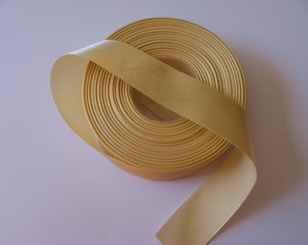 Satin ribbon yellow single face