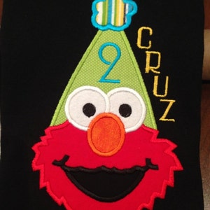 Inspired Elmo birthday applique t shirt