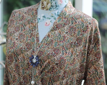 Silk Kimono, Kimono robe, Boho kimono, Vintage Kimono, festival kimono, hippie kimono, black Kimono, Silk Pyjamas