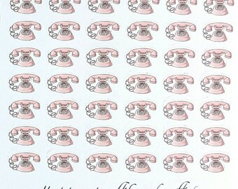 Retro Phone/Call Reminder Planner/Journal/Bullet Journal Stickers