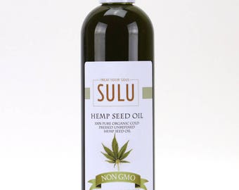 Cold Pressed Organic Hemp seed oil 100% pure all natural hemp oil from 4 oz up to 7 lbs