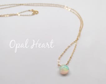 Opal necklace • Genuine Gemstone necklace • Dainty Gemstone necklace • October birthstone Necklace