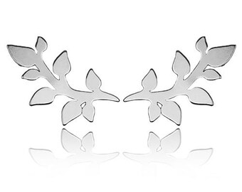 Earrings Leaves Sterling Silver 925