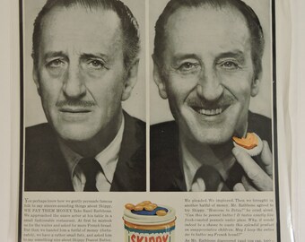 Print Advertisment 1957 Skippy Creamy Peanut Butter Mounted VTG 10''X13''