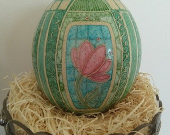 Pysanky, ostrich eggshell STCA, design by GOPA 2018 No1