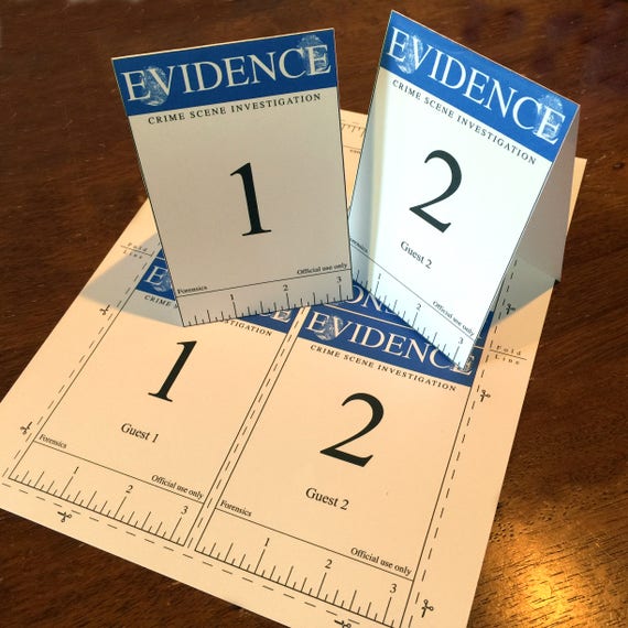 Printable Evidence Markers