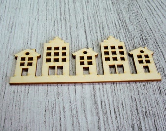 Little house 1079 a cut out of wood for your creation