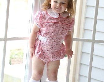 PDF Adelaide Romper Pattern - Size 3 Month - Size 4T by The Cottage Mama