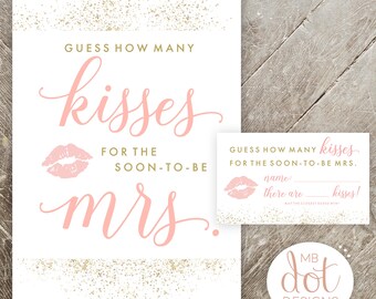 It's just a photo of Sizzling How Many Kisses for the Soon to Be Mrs Free Printable It is a picture of Sizzling How Many Kisses for the Soon to Be Mrs Free Printable