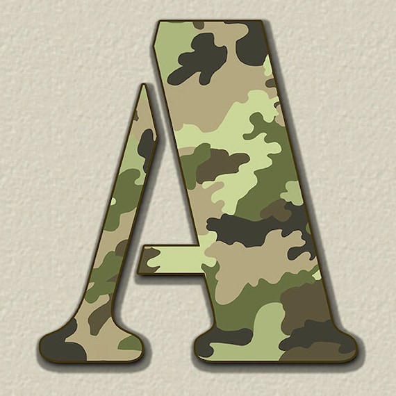 Camouflage Letters Clip Art Free