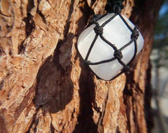 Handmade Selenite Crystal Necklace