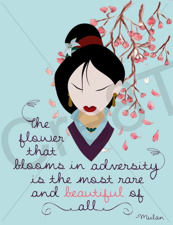 Disney Mulan Movie Quote Print