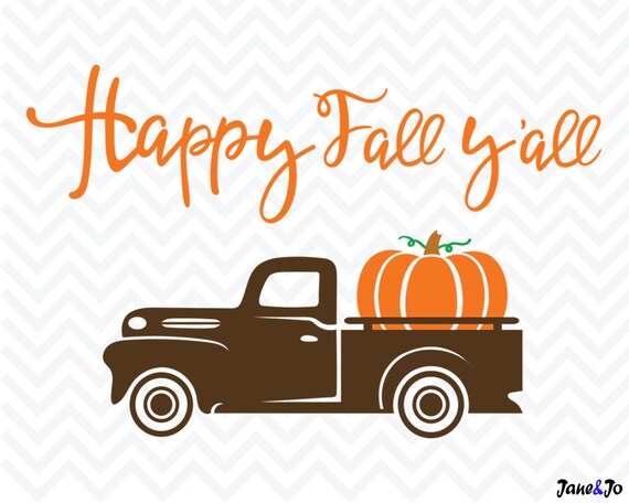 Fall truck svgPumpkin Truck SVGsilhouette cricut