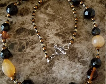 Beaded Necklace, Glass and Acrylic