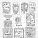 Printable Quote Coloring Book, Self Help Adult Coloring Book, 10 Motivational quotes to color, Card enclosures, Mindfulness Coloring