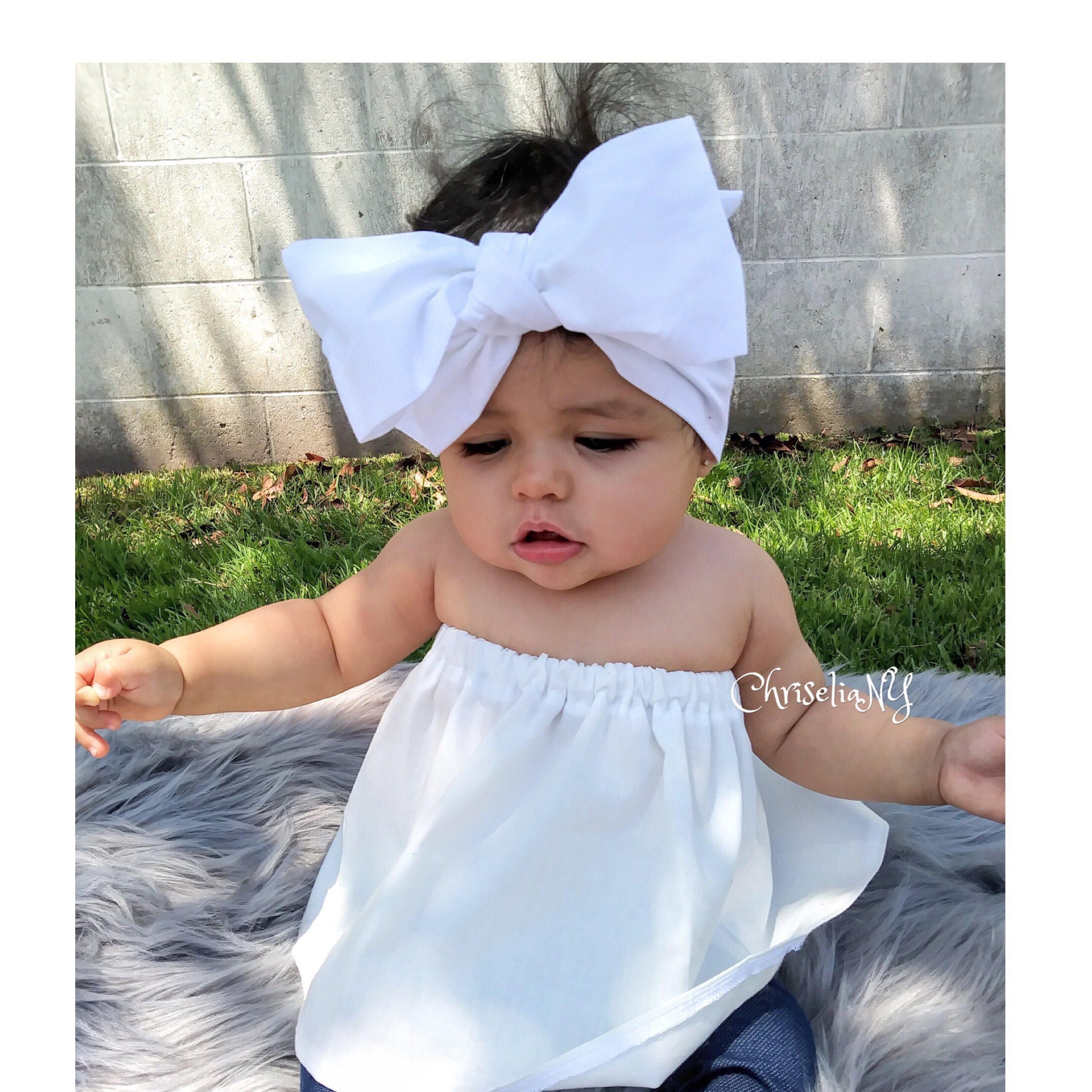 White Headwrap Baby Headwrap Fabric Head Wrap Newborn Head