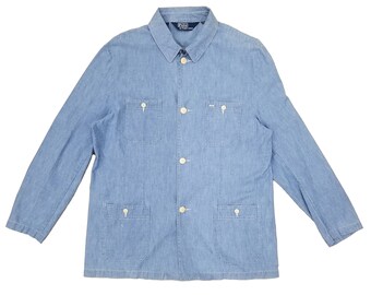Vintage Ralph Lauren POLO Chambray Button Top Shirt Mens Size XL
