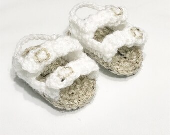 Crochet baby sandals, baby shoes, baby booties. FREE SHIPPING