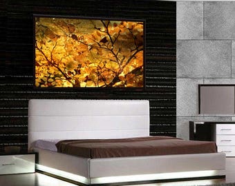 Golden Abstract Canvas Wall Decor