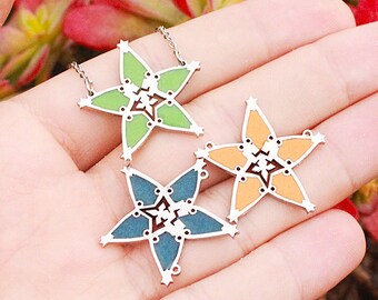 Wayfinder Necklace, Star Aqua, Terra, Ventus, Geekery, Geek Necklace, Glow in the Dark, Friendship Necklace, Gamer Gift, Game Lover, Paopu