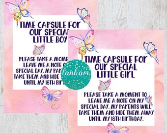 Time Capsule, First Birthday Time Capsule, Butterfly Party, Garden Party, 1st Birthday, Spring Birthday Party, Spring Birthday, Girl Party