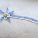 Columbine flower bookmark, blue and white thread crochet bookmark, bookworm gift, mothers day gift